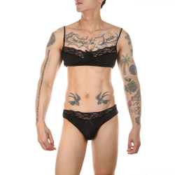 NoGenderWear Ensemble Slip et Bra Tarmina Noir